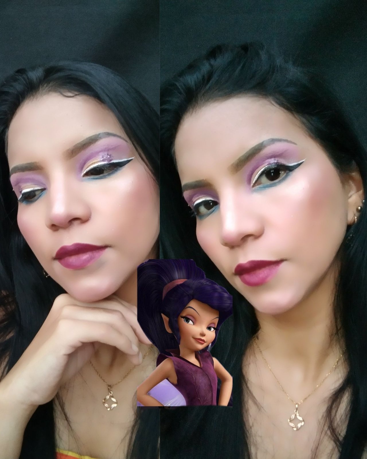 Eng- Esp] Makeup inspired by Vidia, a fast-flying fairy from  Disney/Maquillaje inspirado en Vidia, la hada del vuelo de Disney | PeakD