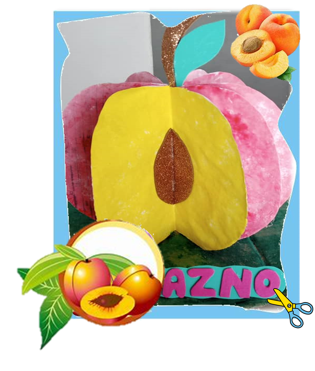 Como elaborar un Durazno de papel en 3D / How to Make a 3D Paper Peach  (Spanish-English) | PeakD