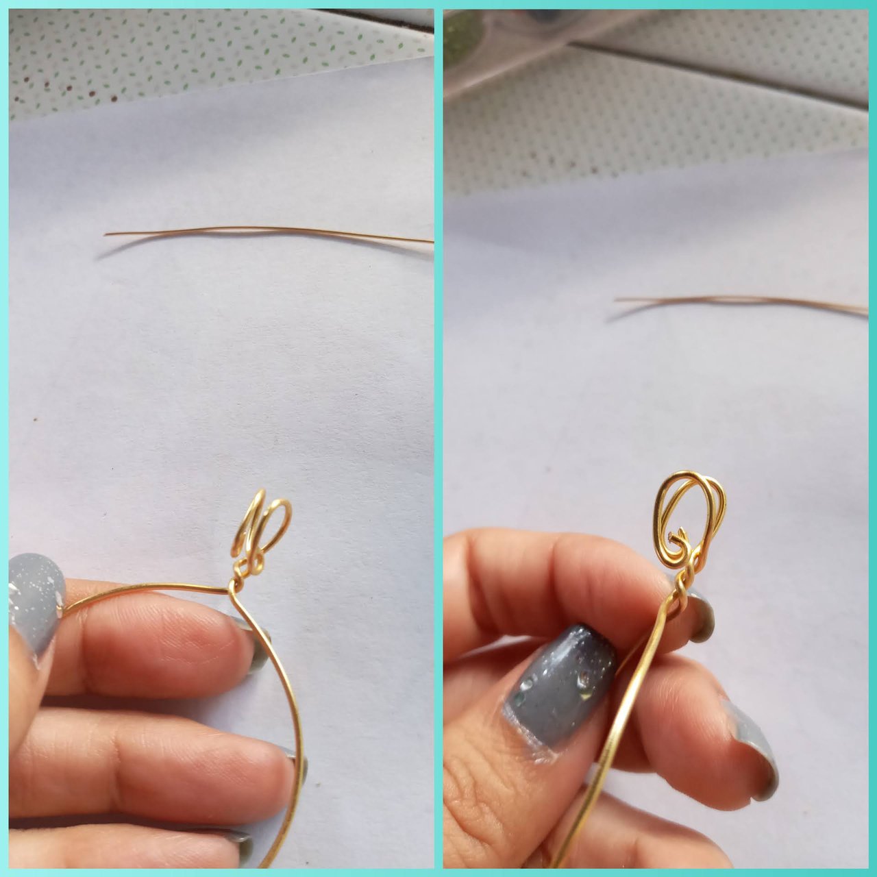 How to make wire earrings step by step