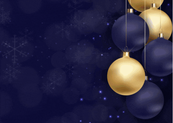 Dark Blue Exciting Merry Christmas and Happy New Year Card.gif