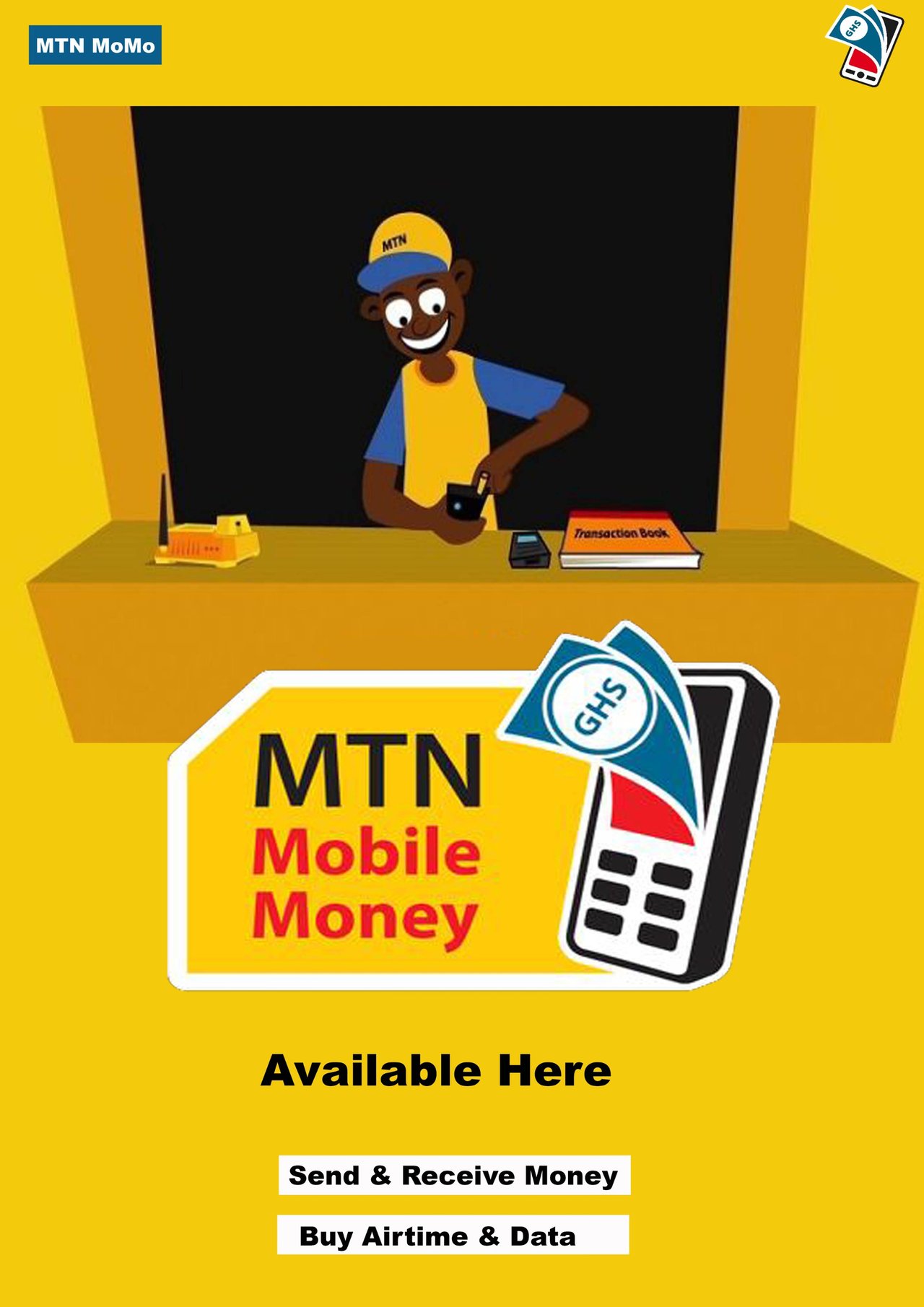 Graphic Design: Made an agent mobile money flyer with adobe