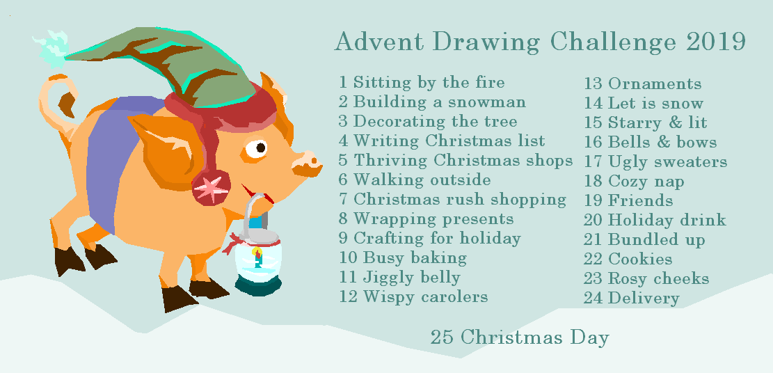 25 Days Of Christmas Drawing Challenge 2022 Advent Drawing Challenge 2019 Announcement | Peakd