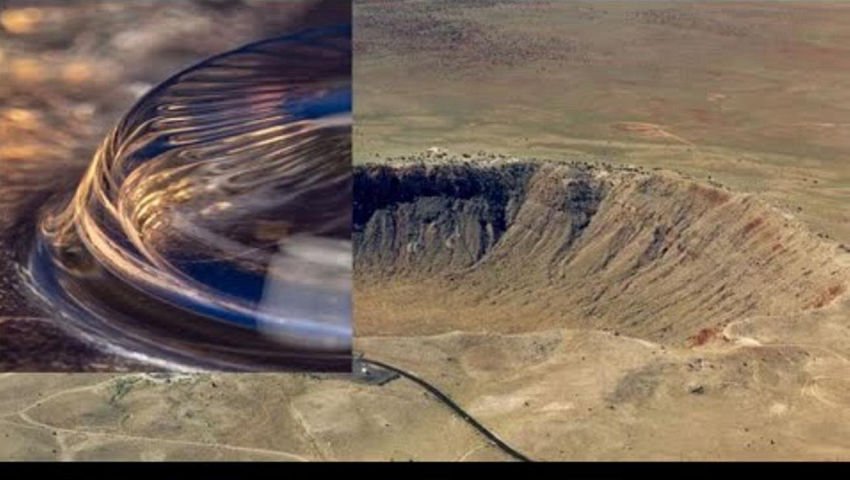 Arizona Meteor Crater Barringer Crater is it a Pockmark