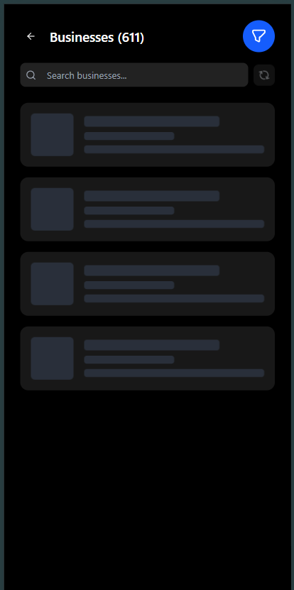 Skeleton Loader - mobile view