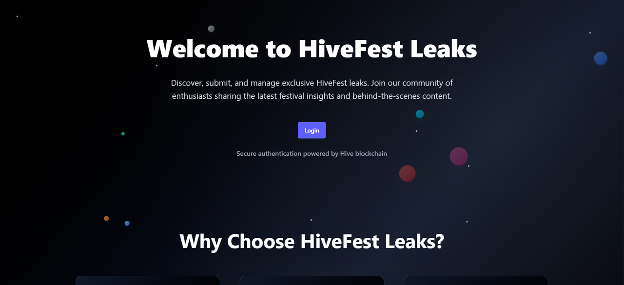 Landing page on Desktop