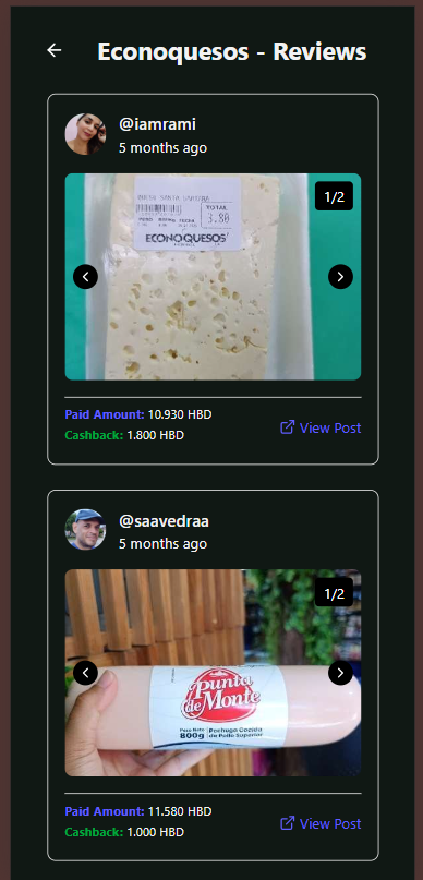 Business Reviews tablet view mobile view