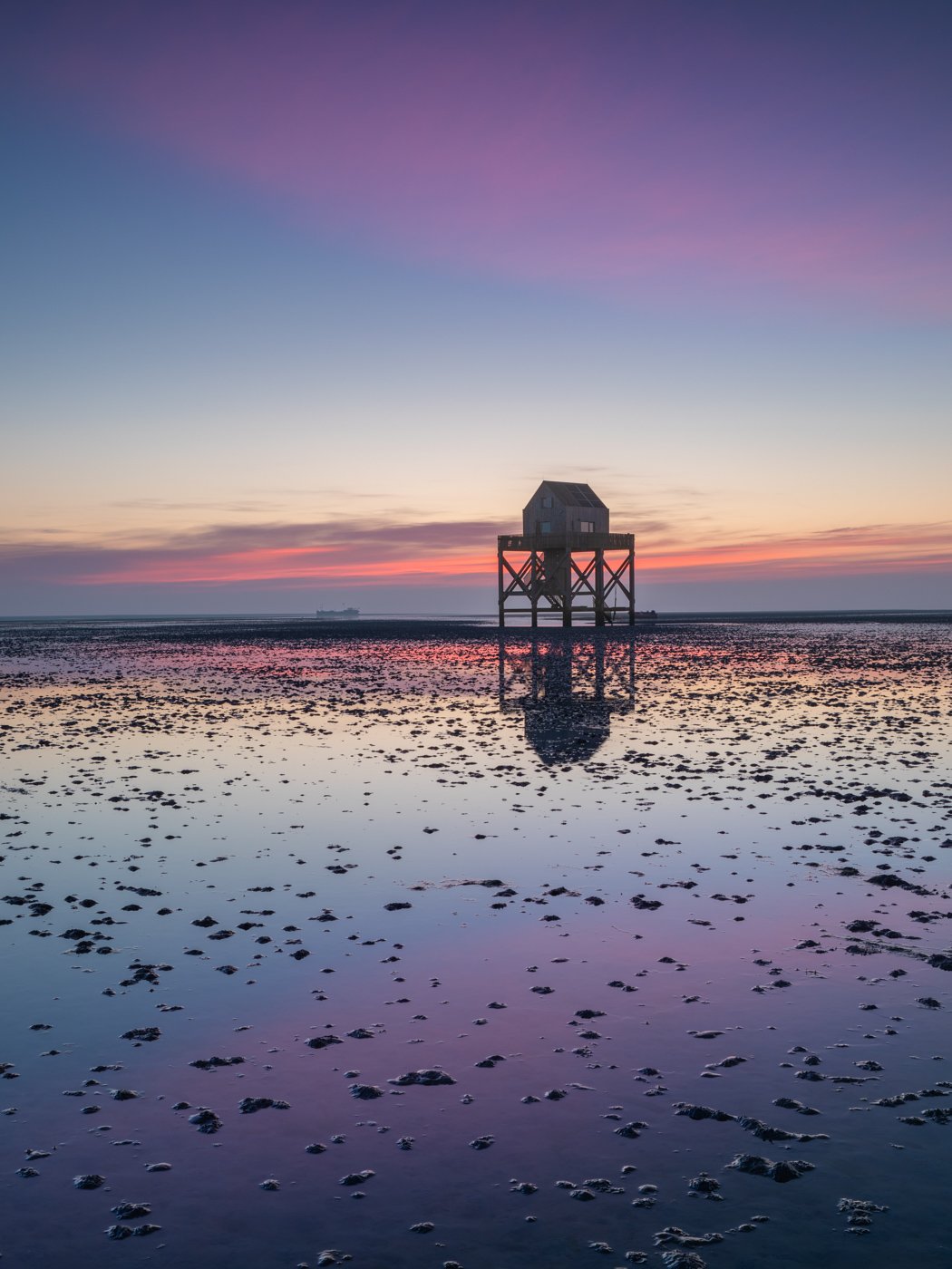 The Wadden Sea is incredible. When the water retreats at low-tide, the sea floor appears.