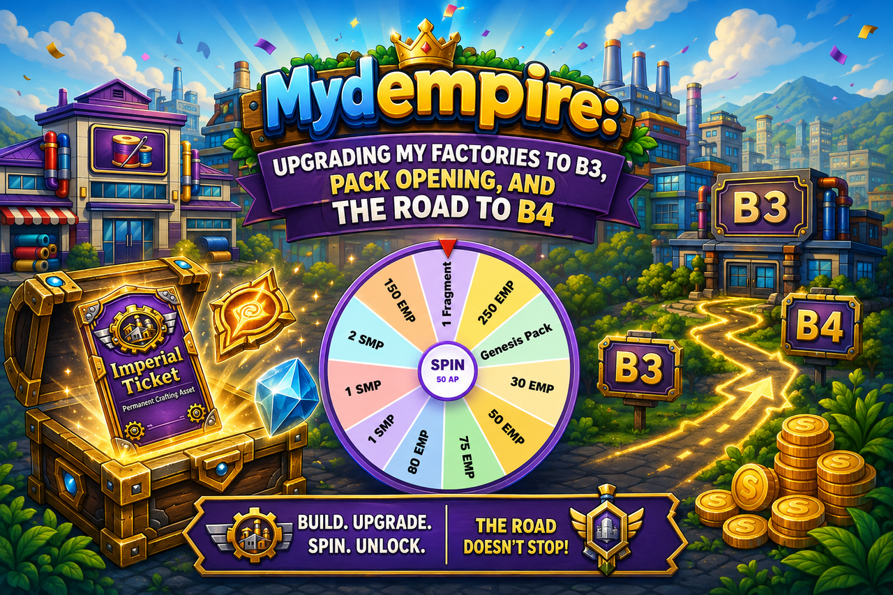 Mydempire: Upgrading My Factories to B3, Pack Opening, and the Road to B4. (Eng/Esp).