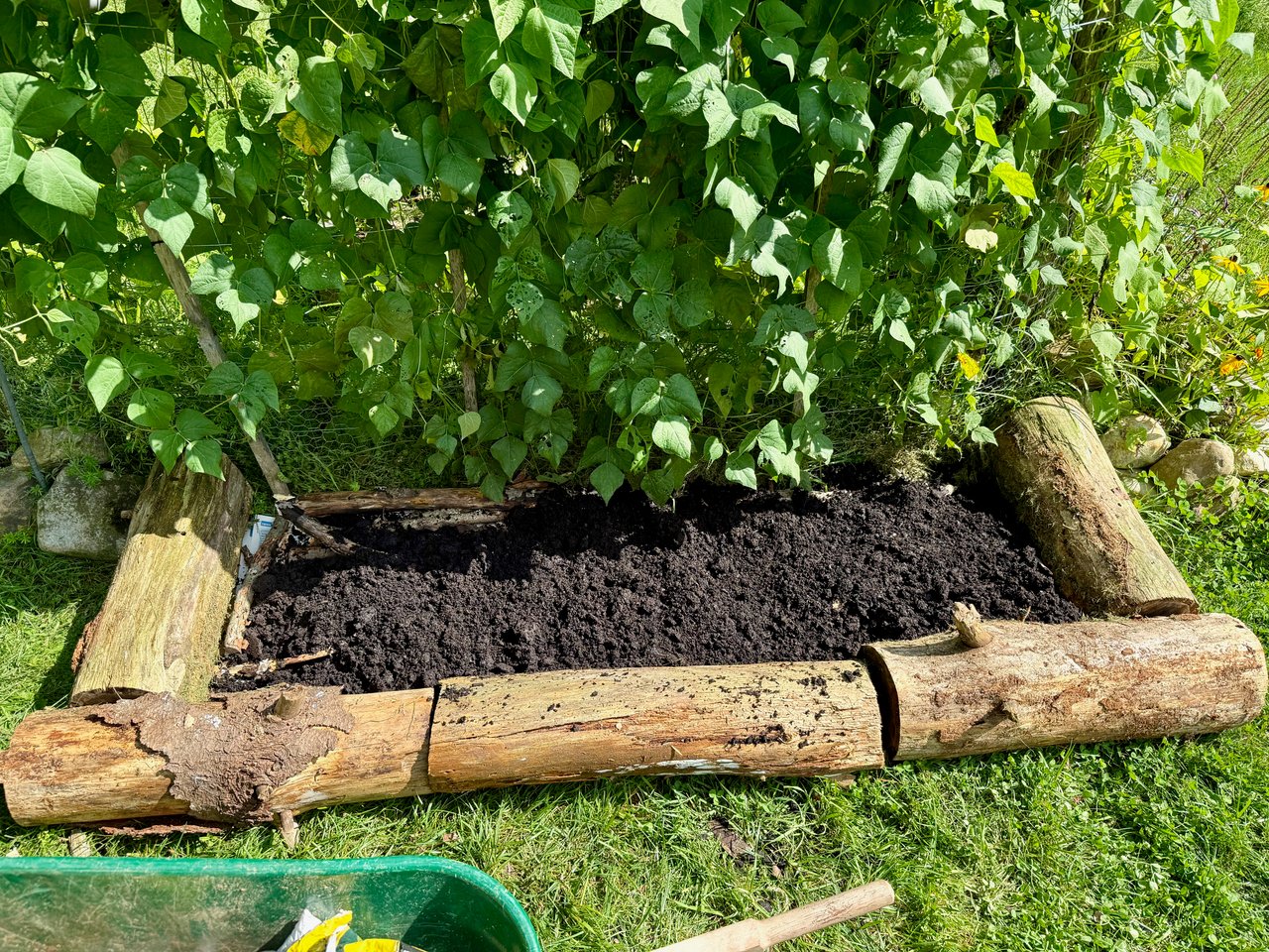 Right with soil