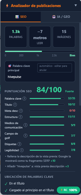 HivePulse Analyzer Panel