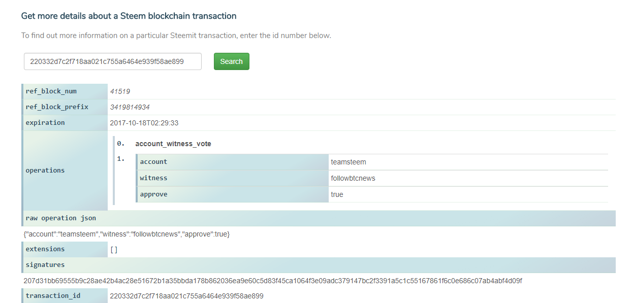 Steem Blockchain Block Explorer