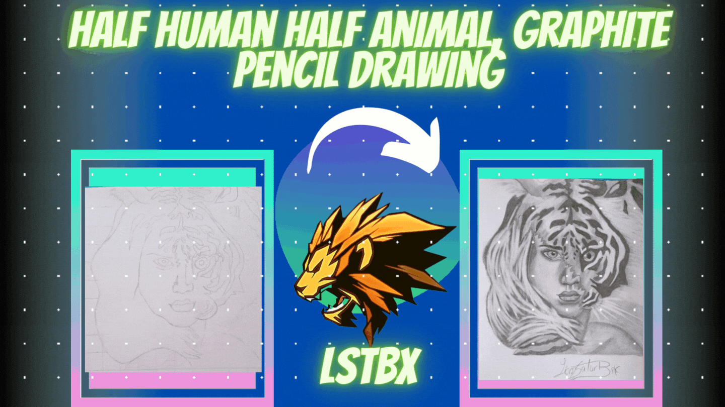 half human half tiger drawing