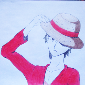 HOW TO DRAW MONKEY D. LUFFY FROM ONE PIECE /// COMO DESENHAR O LUFFY DE ONE  PIECE 