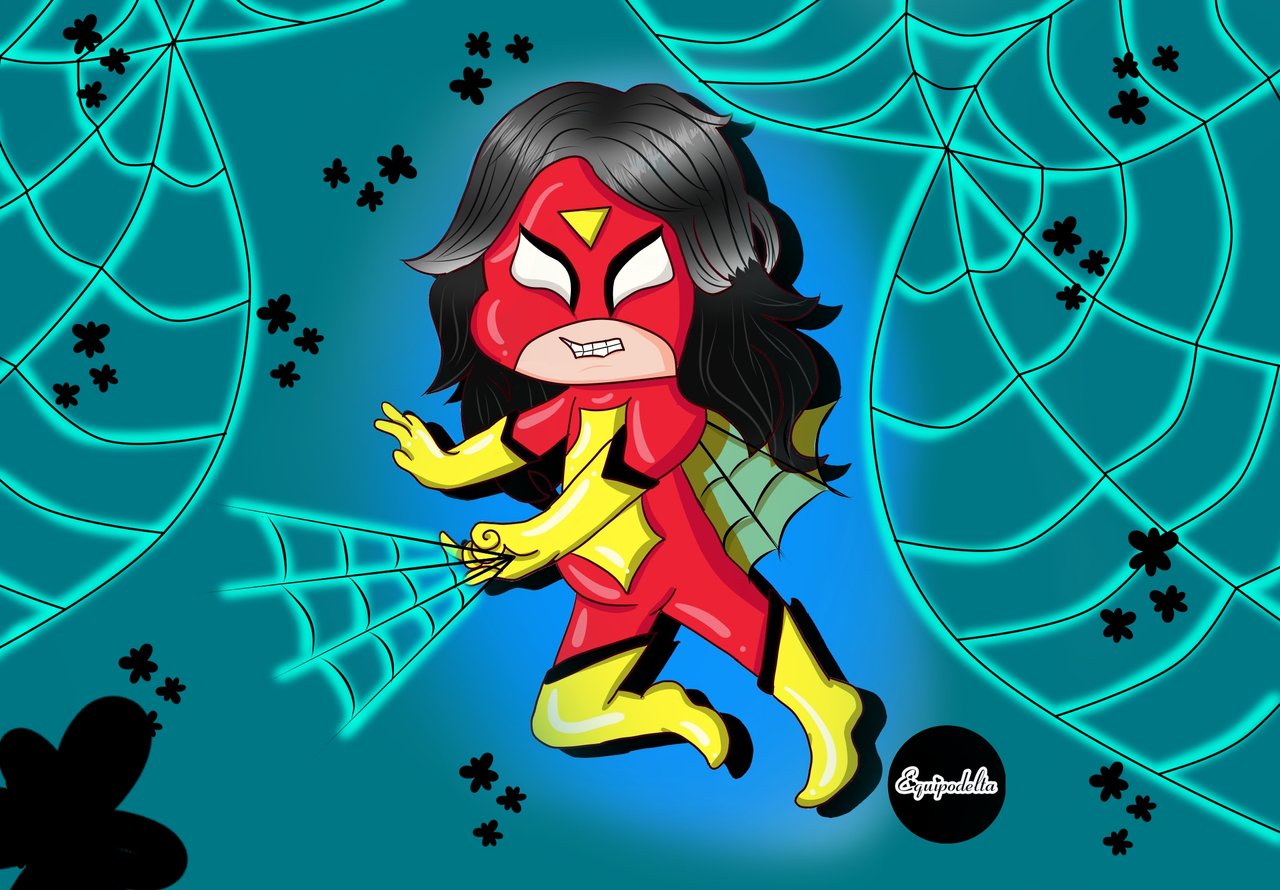 Fan art: Mujer Araña, Estilo Chibi ✴️ / ✴️ Fan Art: Spider Woman, Chibi  Style ✴️ | PeakD