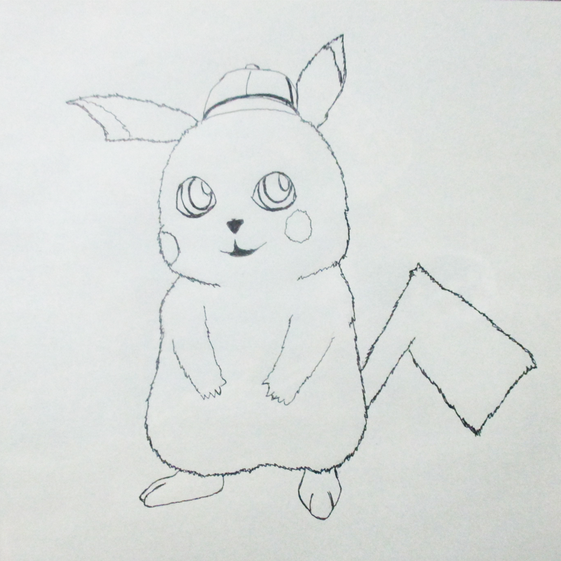 Easy drawing of Pikachu-saigonsouth.com.vn