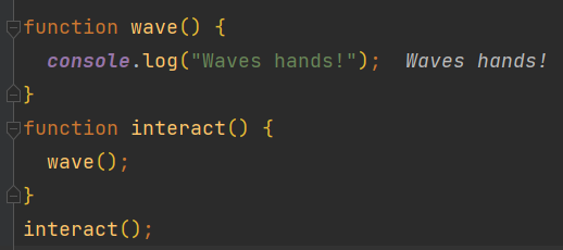 Calling wave from interact