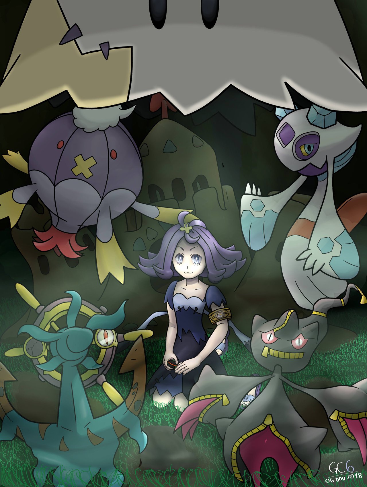 Shiny Mimikyu Sun + Moon anime by Pokemonsketchartist