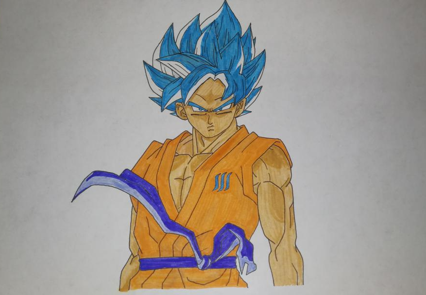 Painting of Goku Super Saiyajin Blue. — Steemit