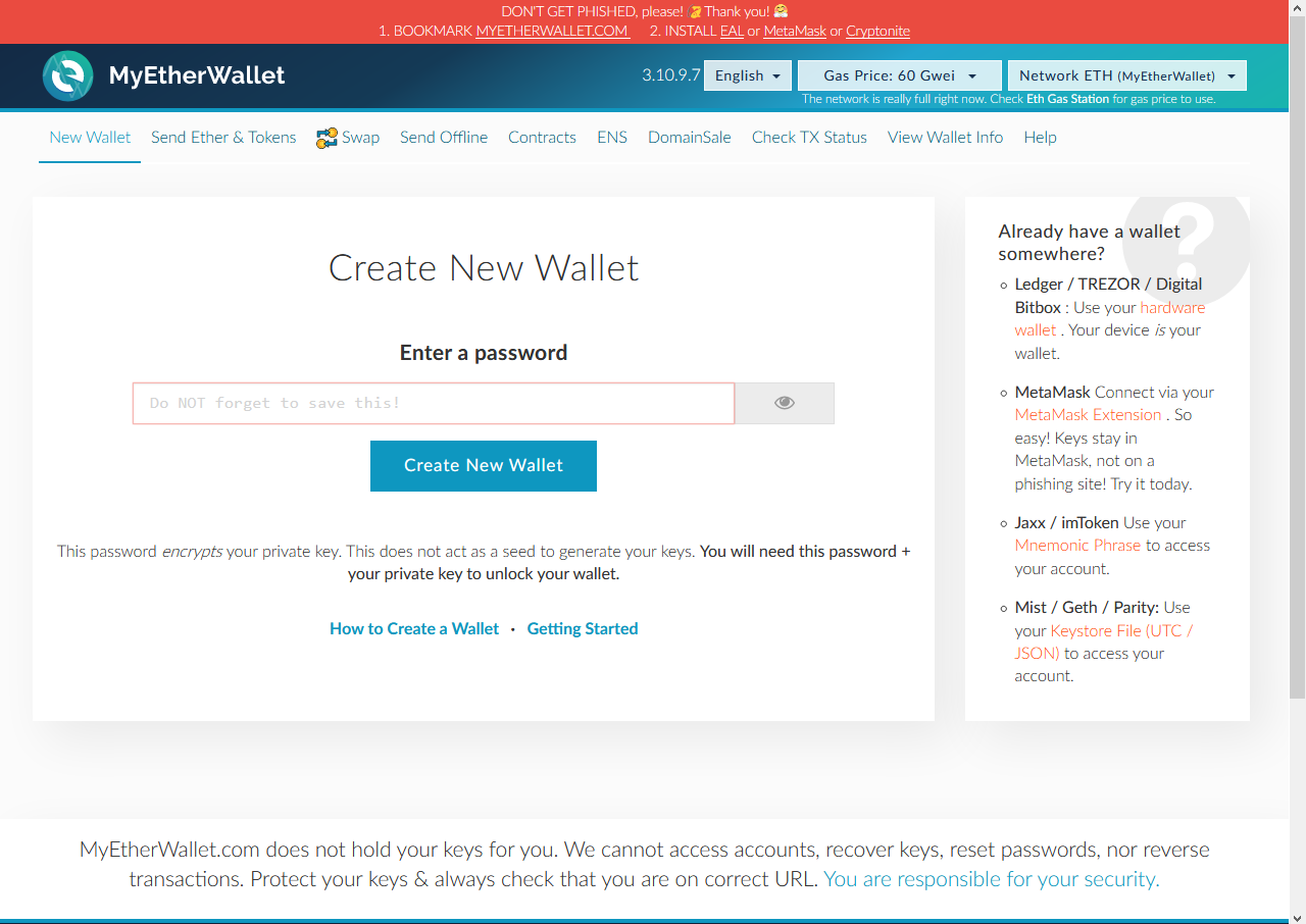 Easily Create Ethereum Wallet And Login To It | MyEtherWallet Tutorial |  PeakD
