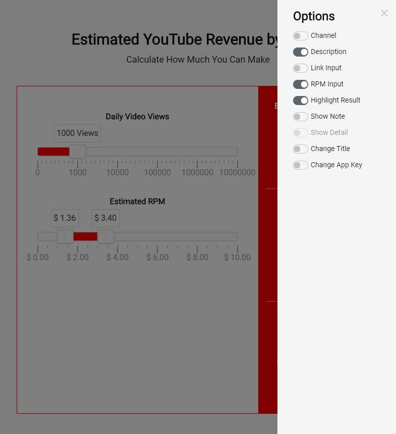 Money Calculator - Ad Revenue Estimate