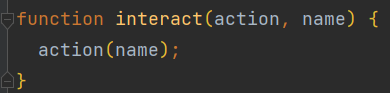 Interaction converted into higher-order function