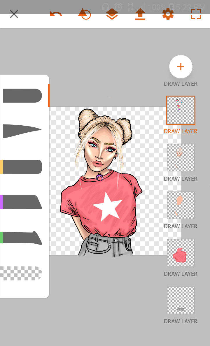 Drawing a girl in the TUMBLR style 2. Step by Step. | PeakD, image size:720x1187