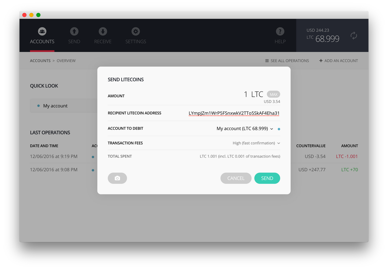 Ledger wallet litecoin (99) foto