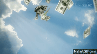 Money falling from the Sky - Cinama 4D Animation