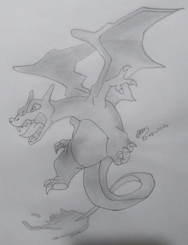 🔥 Drawing Charizard, Dibujando a Charizard POKEMON ART [ESP