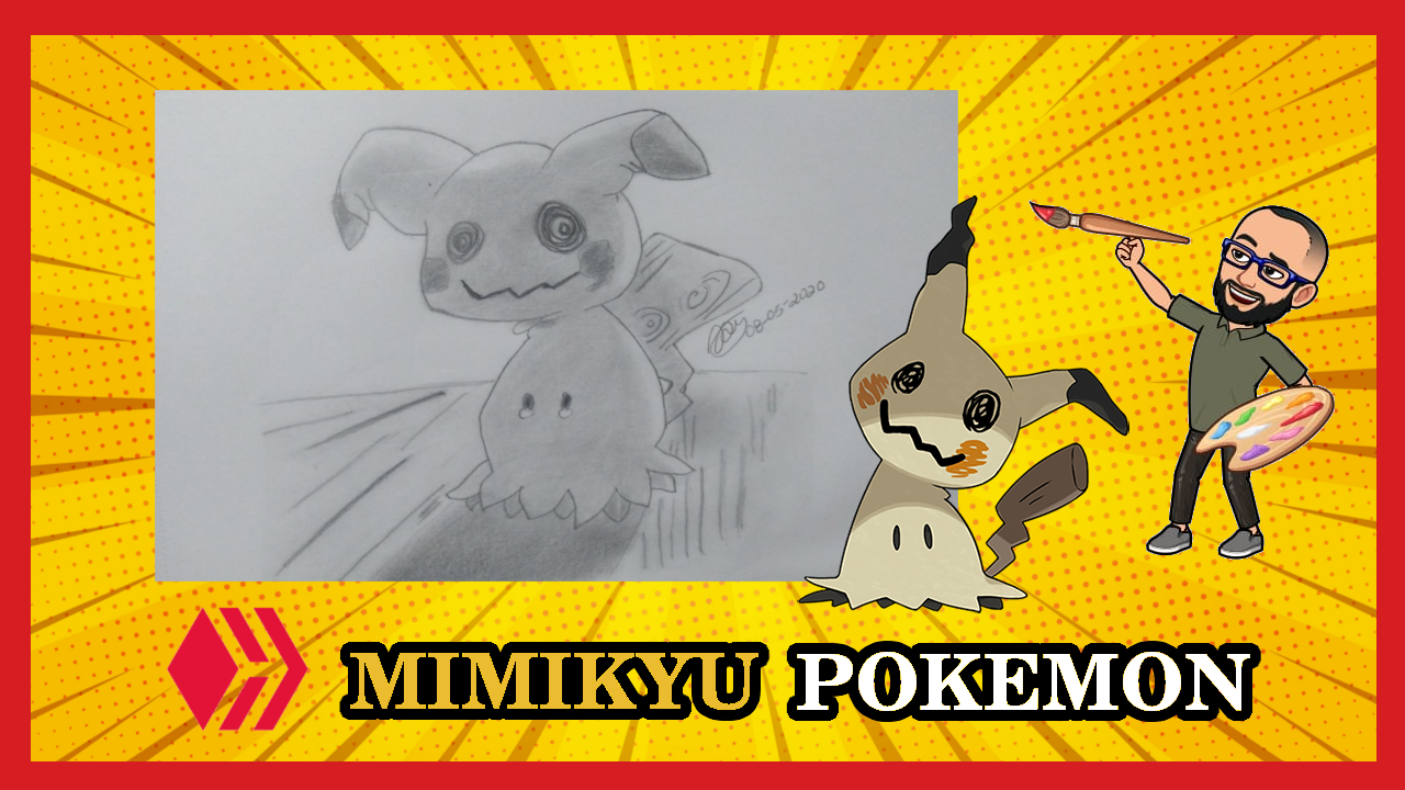 👻 Drawing Mimikyu, Dibujando a Mimikyu POKEMON ART [ESP, ENG]