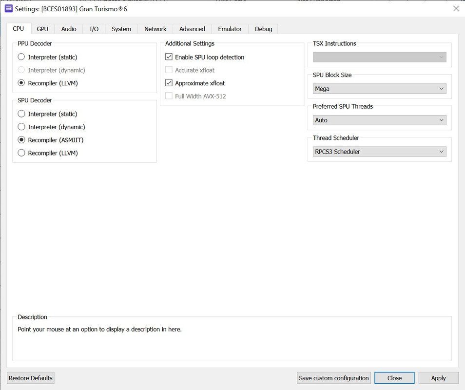 RPCS3 Settings - Gran Turismo Modding Hub