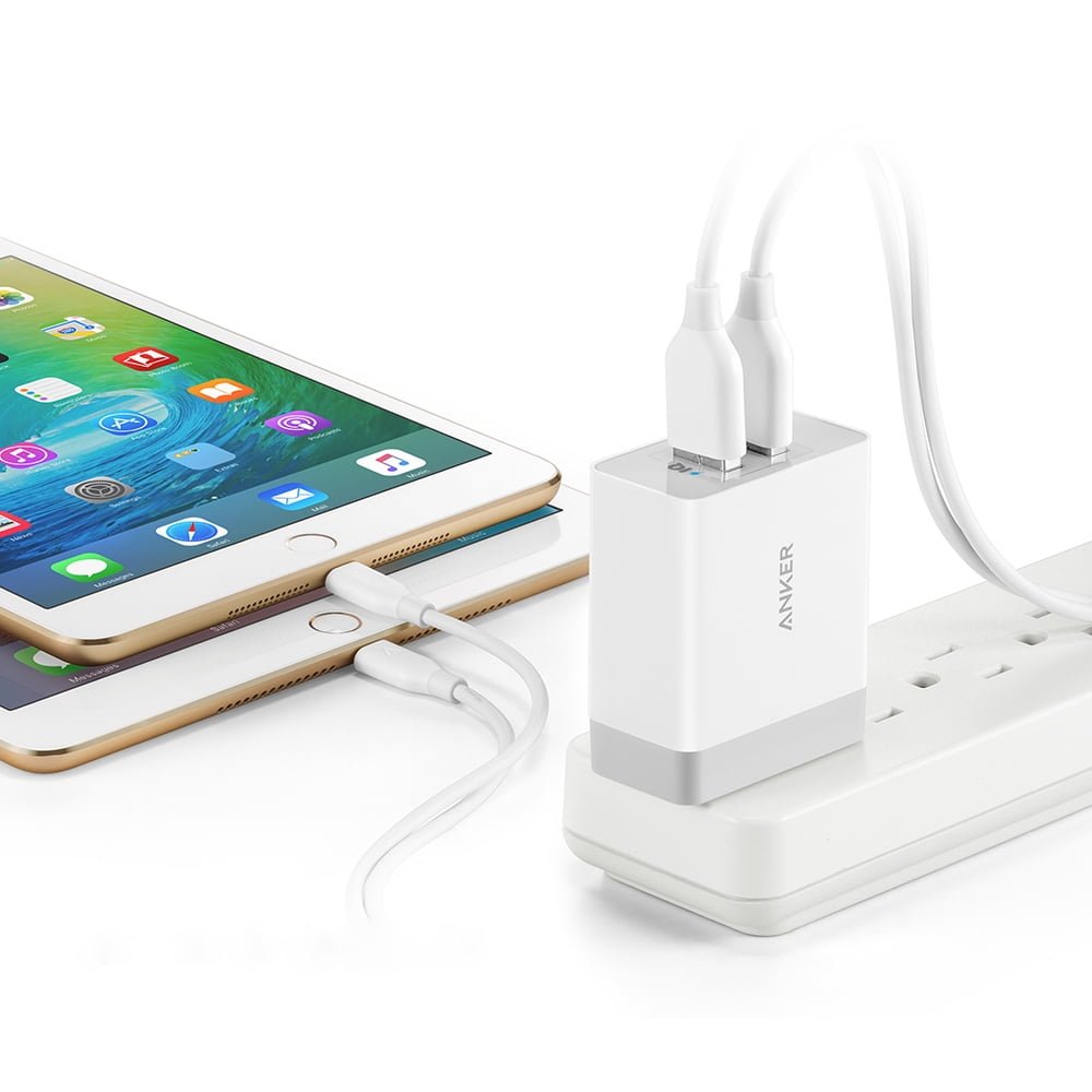 2 Anker 2-Port 24W USB Wall Charger