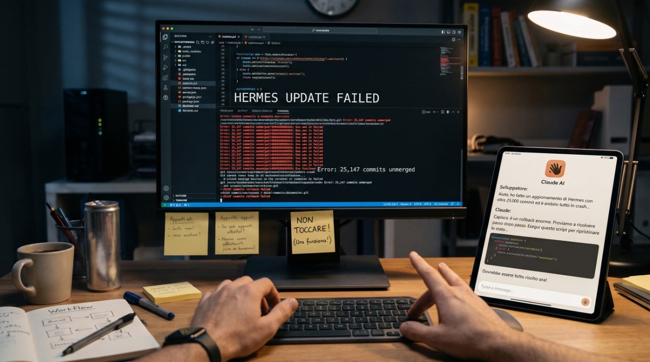Venticinquemila commit in una notte: cronaca di un aggiornamento Hermes