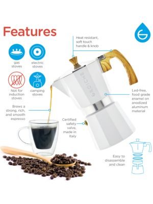 5 Milano Stovetop Espresso Maker (6-Cup)