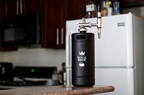 1 Matte Flat Black 128 oz Royal Brew Nitro Cold Brew Coffee Maker Home Keg Kit System