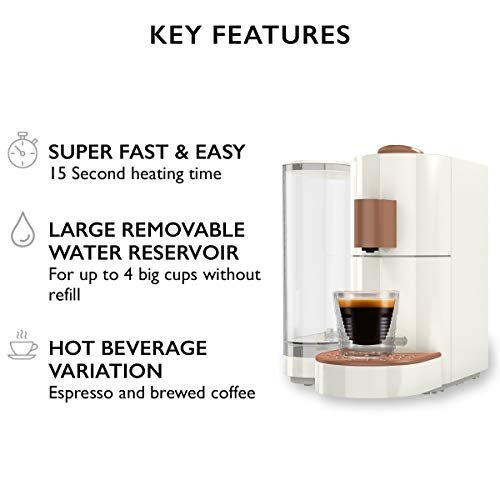 1 K-fee Twins II - Verismo Compatible Single Serve Coffee/Espresso Machine (White/Bronze) -> K-fee Twins II Single Serve Coffee/Espresso Machine - Verismo Compatible (White/Bronze)