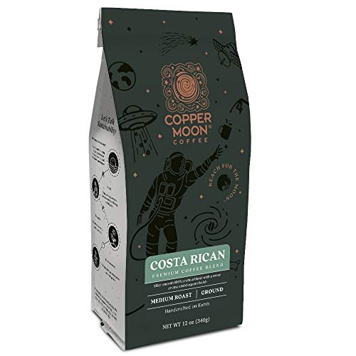 1 Costa Rican Blend Ground Coffee, Medium Roast, 12 Oz by Copper Moon