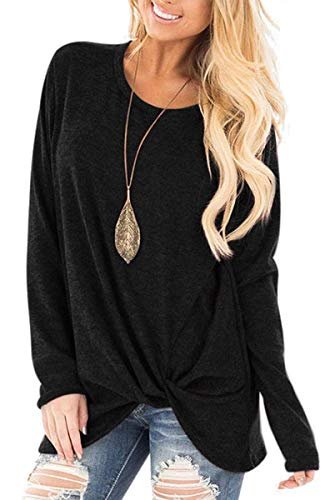 2 Jescakoo Tunic Tops for Leggings for Women Long Sleeve V Neck T Shirts Casual Loose Fit