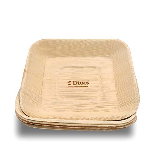 1 50-Pack of Palm Leaf Plates by Dtocs