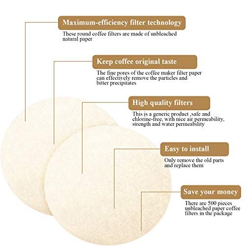 1 Unbleached Round Paper Filters for Aerobie Aeropress Coffee and Espresso Makers