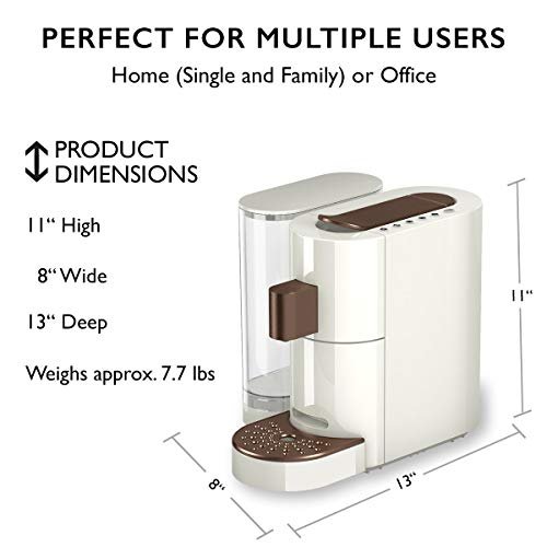 5 K-fee Twins II - Verismo Compatible Single Serve Coffee/Espresso Machine (White/Bronze) -> K-fee Twins II Single Serve Coffee/Espresso Machine - Verismo Compatible (White/Bronze)