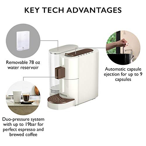 4 K-fee Twins II - Verismo Compatible Single Serve Coffee/Espresso Machine (White/Bronze) -> K-fee Twins II Single Serve Coffee/Espresso Machine - Verismo Compatible (White/Bronze)