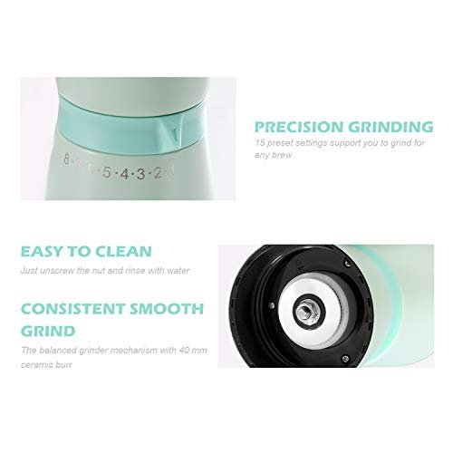 3 CoffeeMate Grinder - 15 Adjustable Grinds and Complimentary Lid