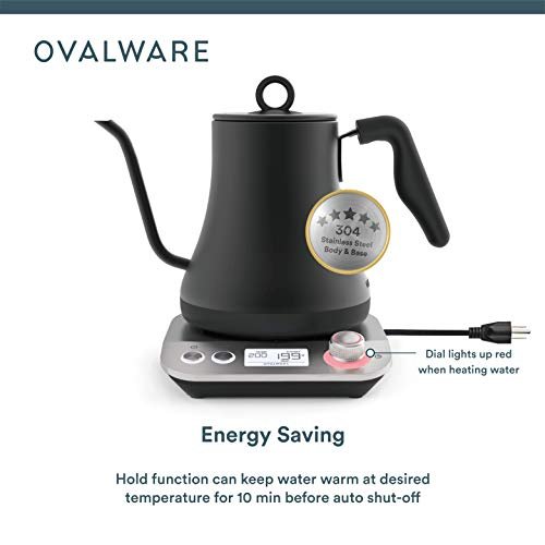 2 Electric Pour Over Kettle with Temperature Control - Hot Water Kettle with Gooseneck Design