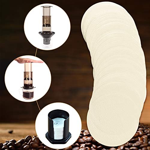 4 Unbleached Round Paper Filters for Aerobie Aeropress Coffee and Espresso Makers