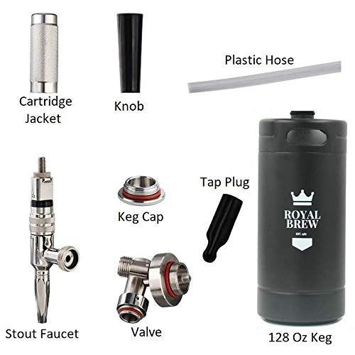 2 Matte Flat Black 128 oz Royal Brew Nitro Cold Brew Coffee Maker Home Keg Kit System