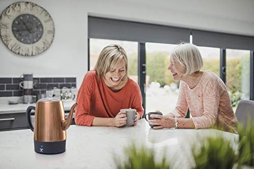 6 Copper-Bodied Electric Coffee Percolator with Stainless Steel Lids - 10 Cup Capacity