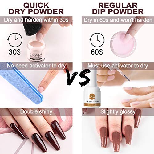2 REDNEE Fast Quick Dry Dip Powder Nail Starter Kit 24 Colors Advanced Formula Acrylic Dipping Powder System with Travelling Bag RE13