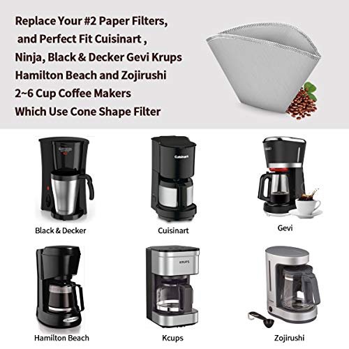 4 Cone Coffee Filters that are Reusable and Long-lasting
