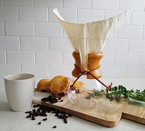4 Zero Waste Canadian Coffee Filter - Sustainable Hemp and Organic Cotton Pour Over Cloth